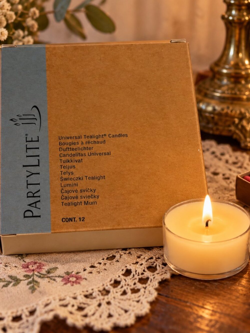 *PartyLite French Vanilla Universal Tealight Candles V04154 – Lot of 10 Vintage